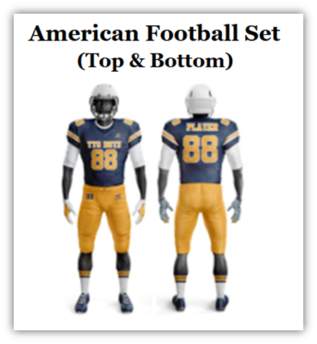 Customized American Football Set (Top & Bottom)
