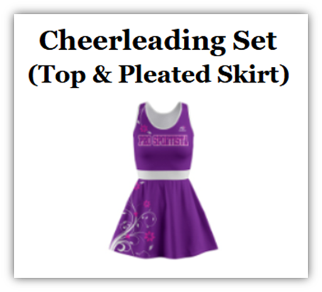 Customized Cheerleading Set (Top & Pleated Skirt)