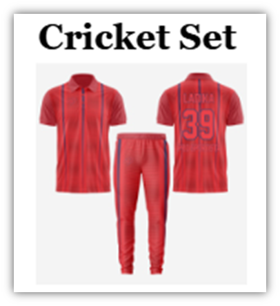 Customized Cricket Set (Top & Bottom)