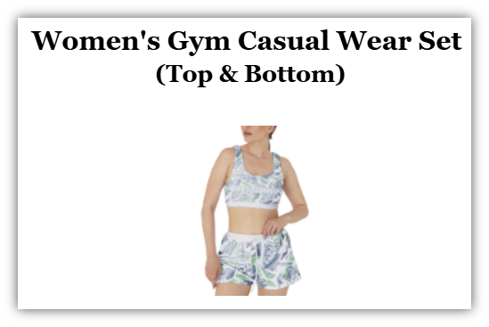 Customized Women's Gym Casual Wear Set (Midriff) (Top & Bottom)