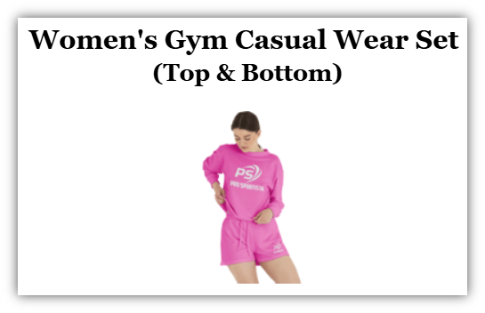 Customized Women's Gym Casual Wear Set (Top & Bottom)