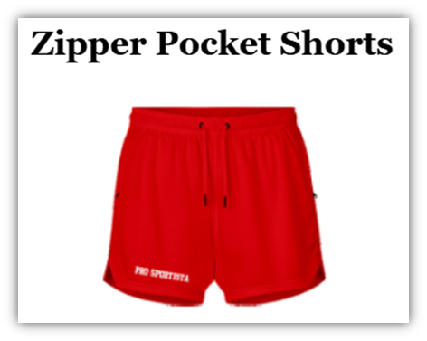Customized Zipper Pocket Shorts
